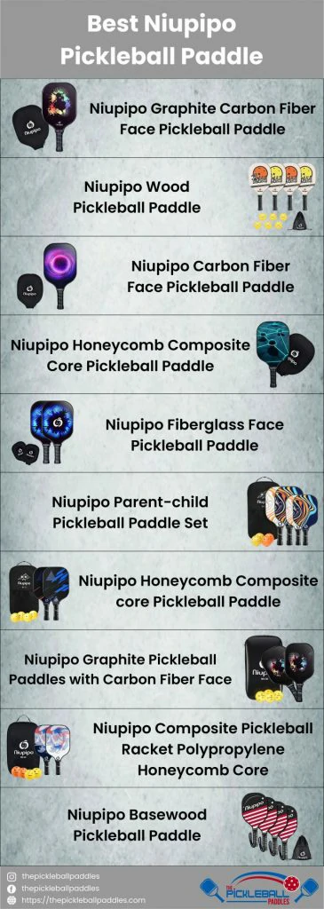 Best Niupipo Pickleball Paddle Infographic